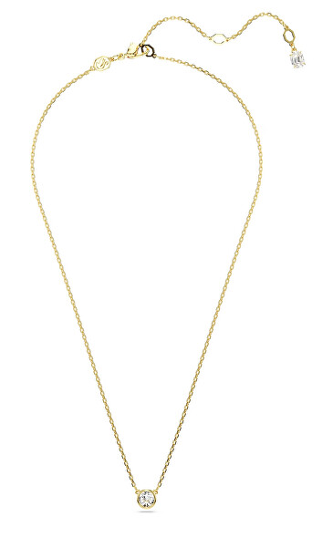 Elegantní pozlacený náhrdelník s křišťálem Imber 5684511