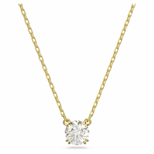 Elegante collana placcata in oro con cristallo Constella 5636703