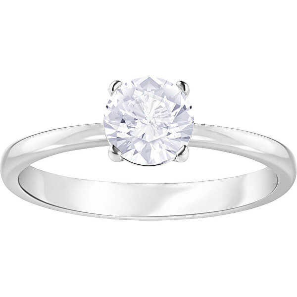 Elegantní prsten s krystalem Swarovski Attract Round 5412023
