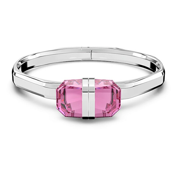 Gyönyörű tömör karkötő rózsaszín kristályokkal Lucent 5633628