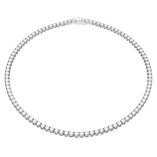 Collana di lusso in acciaio con cristalli trasparenti Matrix Tennis 5681796