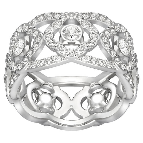 Masivní prsten s krystaly Swarovski Daylight 5184571