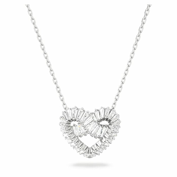 Romantische Halskette Herz mit Kristallen Matrix 5647924