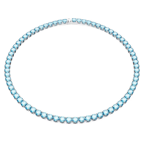 Oslnivý náhrdelník s modrými zirkónmi Matrix Tennis 5661187