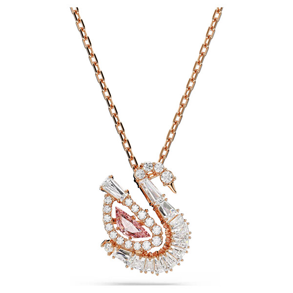 Pozlacený náhrdelník Labuť se Swarovski zirkony Swan 5732414