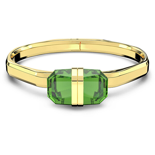 Aranyozott tömör karkötő zöld kristályokkal Lucent 5633624