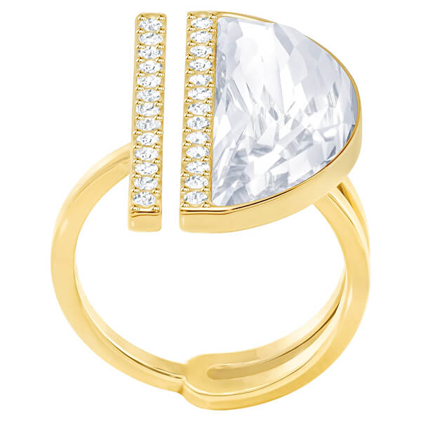Pozlacený třpytivý prsten s krystalem Blow 5266704