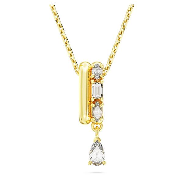 Charmante vergoldete Halskette mit Kristallen Dextera 5663333