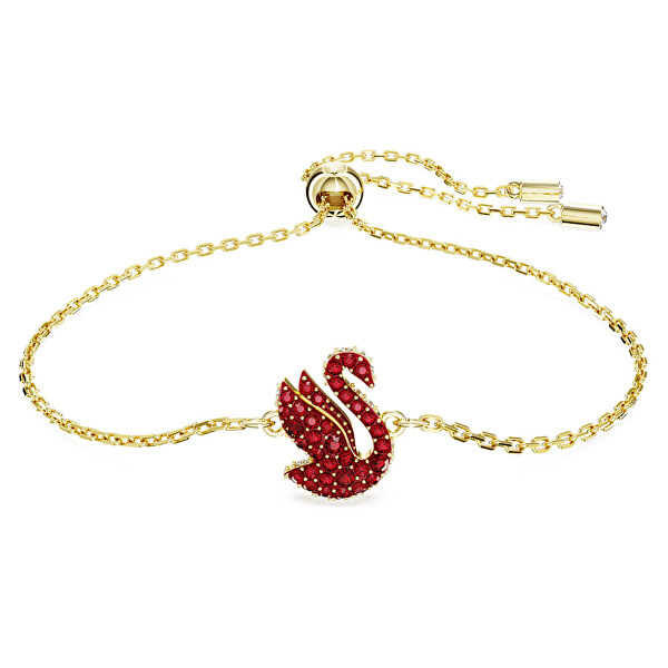 Splendido bracciale placcato in oro con cristalli Iconic Swan 5656841