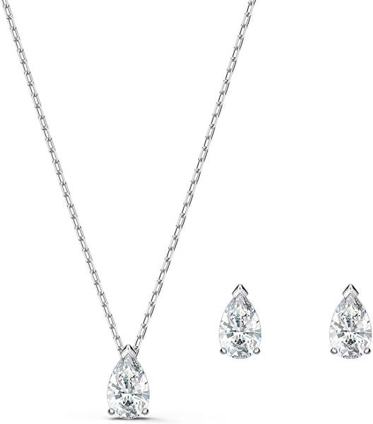 Pekná sada šperkov s trblietavými kryštálmi Attract 5569174 (náušnice, náhrdelník)