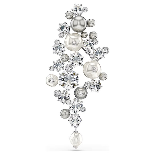Krásna brošňa s perlami a kryštálmi Swarovski Constella 5722516