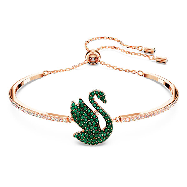 Schimmerndes Bronzearmband mit Kristallen Iconic Swan 5650065