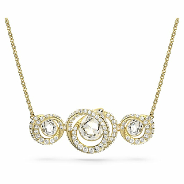 Trblietavý pozlátený náhrdelník s kryštálmi Generation 5636586