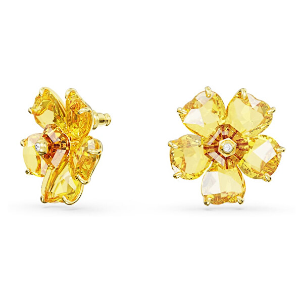 Einzigartige vergoldete Ohrringe mit Kristallen Florere 5650571