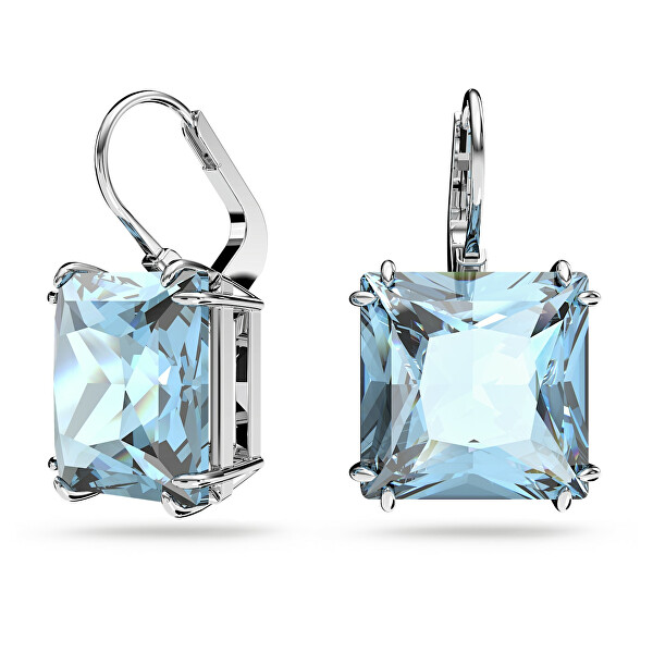 Markante hängende Ohrringe mit blauen Kristallen Millenia 5619472