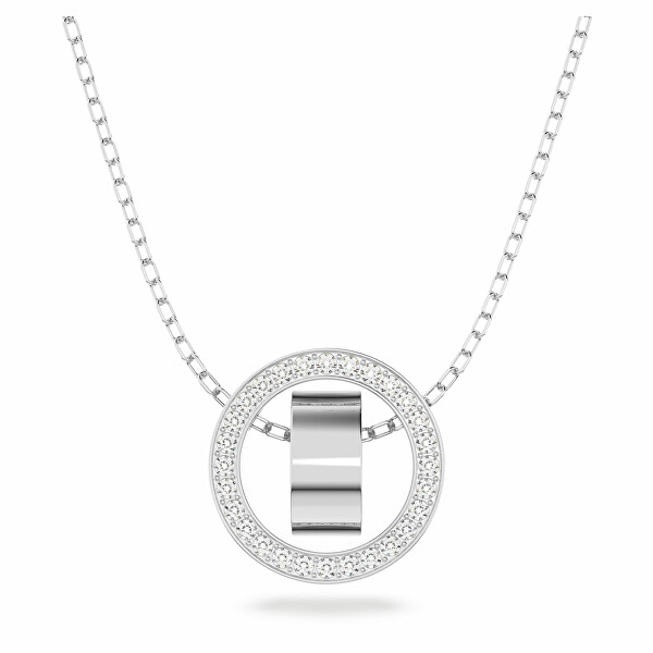 Výrazný dlouhý náhrdelník s krystaly Hollow 5636501