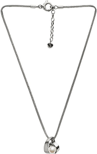 Colier din oțel cu perlă pentru femei SKJ0749040