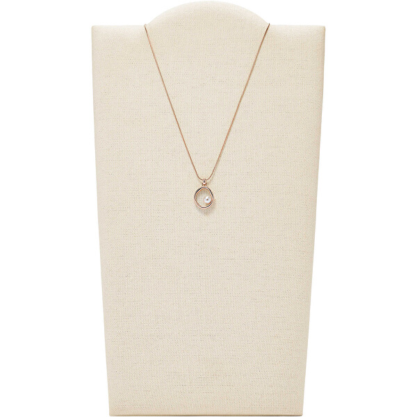 Dizajnový bronzový náhrdelník s perlou Agnetha SKJ1443791