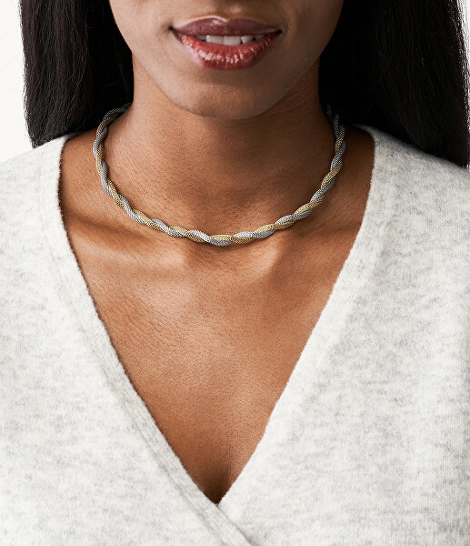 Luxusný bicolor náhrdelník z ocele Merete SKJ1572998