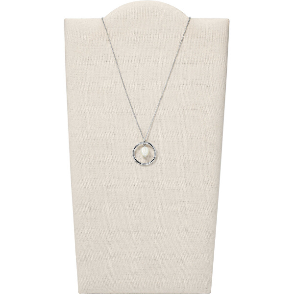 Luxusní ocelový náhrdelník s pravou říční perlou Agnethe SKJ1395040