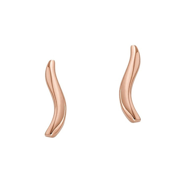 Orecchini minimalisti in bronzo Wave SKJ1783791