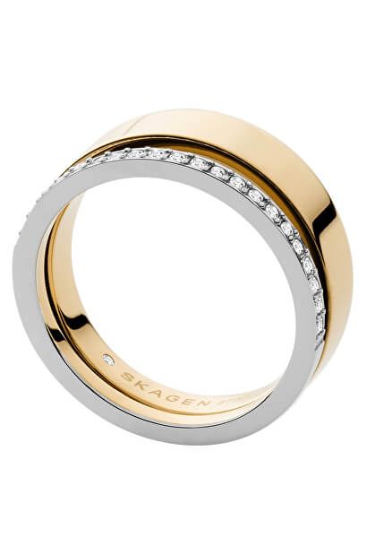 Nadčasový bicolor prsteň z ocele Elin SKJ1451998