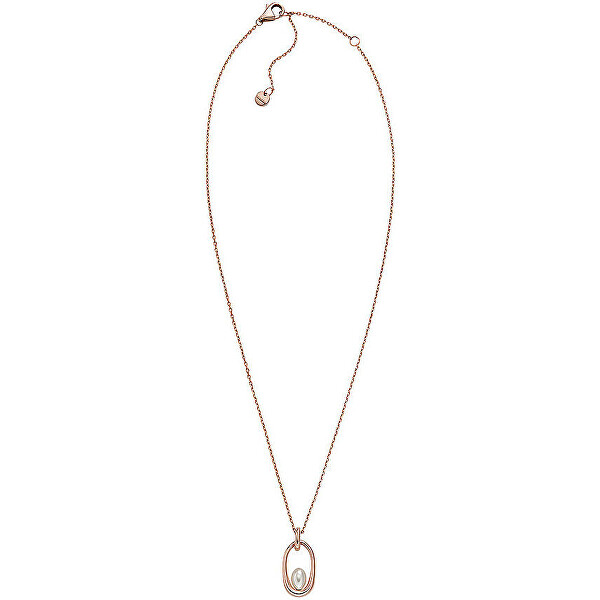 Nadčasový bronzový náhrdelník s perlou Agnethe SKJ1749791