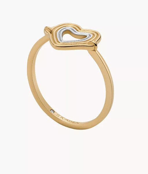 Delicato anello placcato oro con cuoricino Kariana SKJ1680998