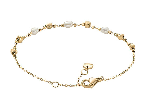 Slušivý pozlacený náramek s pravými perlami Agnethe SKJ1880710