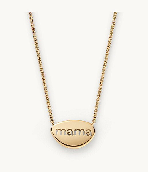 Půvabný pozlacený náhrdelník Mama SKJ1567710