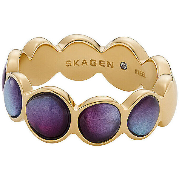 Wunderschöner vergoldeter Ring aus Stahl Sea Glass SKJ1690710