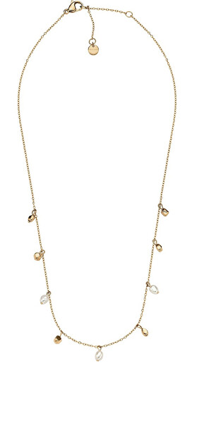 Pozlacený náhrdelník s pravými perlami Agnethe SKJ1879710