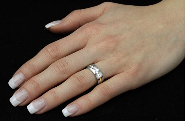 Snubný oceľový prsteň pre ženy PARIS RRC2048-Z