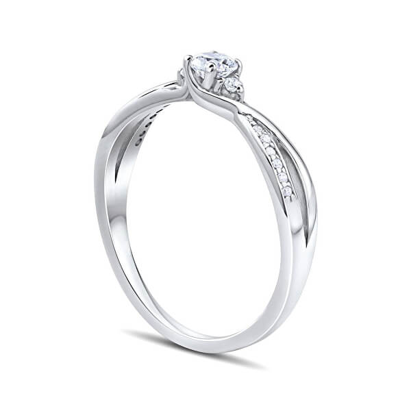 Stříbrný prsten s krystaly Swarovski FNJR085sw