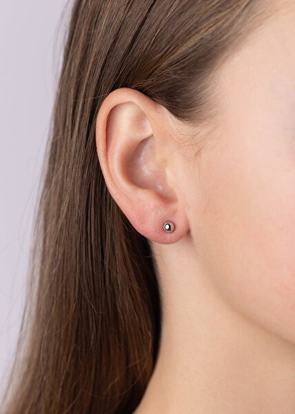 Celostříbrné náušnice pecky - kuličky 4 mm JJJ101E4