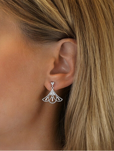 Design Silber Ohrringe mit Zirkonen MW14500
