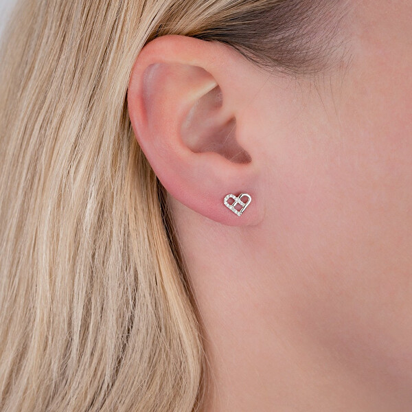 Evie Herz-Diamant-Ohrringe aus Weißgold DNN2590EGWD