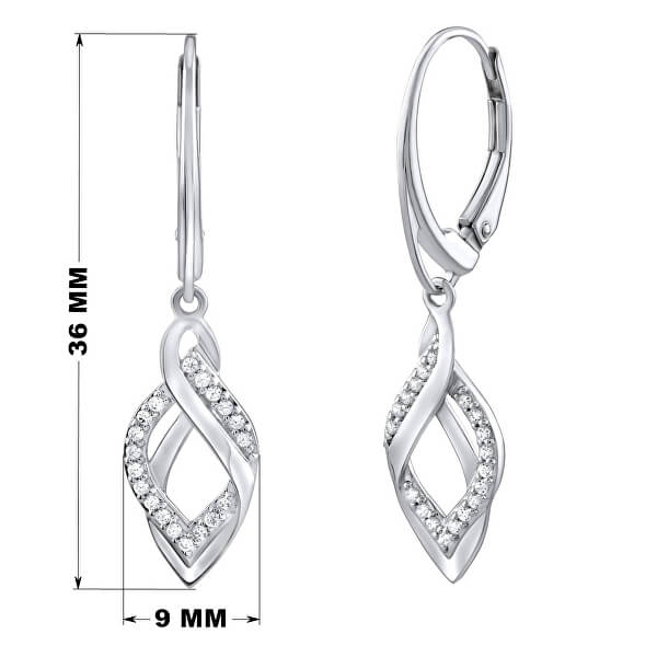 Eleganti orecchini in argento con zirconi FW9671E