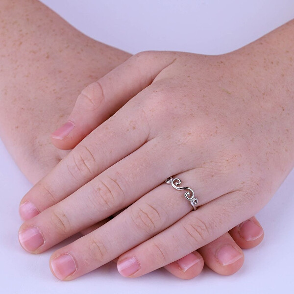 Otevřený stříbrný prsten na nohu Ajla PRM11676R