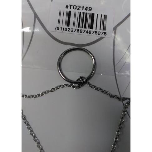 SLEVA - Dvojitý náhrdelník se stylovými přívěsky z oceli