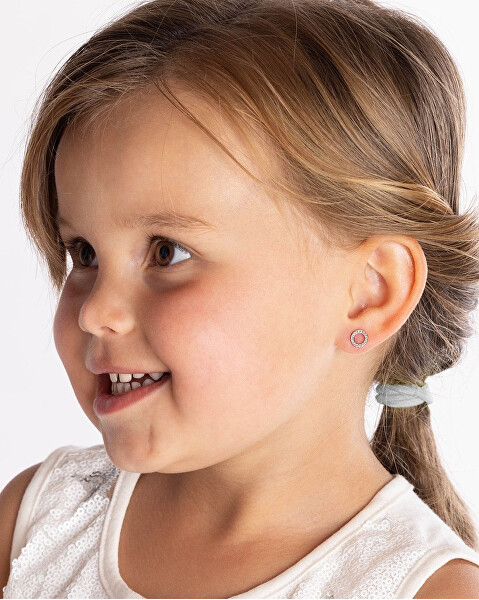 Stříbrné náušnice pecky kruhy Agnii s Brilliance Zirconia 7 mm ZT182508E