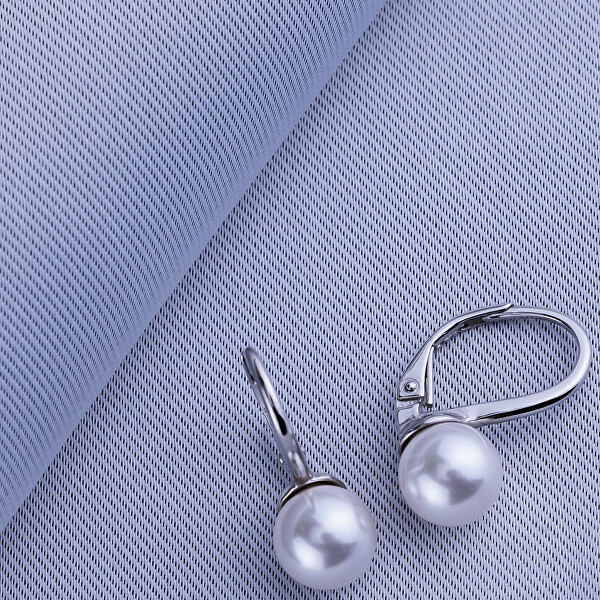 Orecchini in argento con perla bianca Swarovski® Crystals VSW018ELPS
