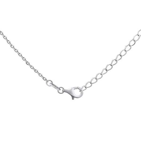 Stříbrný bicolor náhrdelník Srdce se zirkony LPS0243R