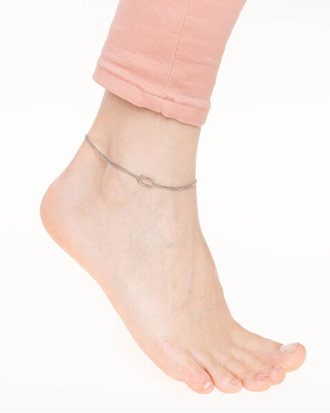 Strieborná guličková/hádková retiazka na nohu Margaret ZT130955A