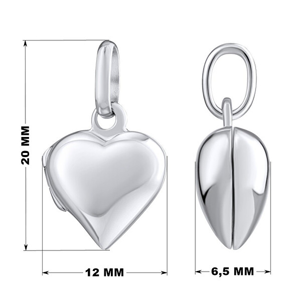 Stříbrný medailonek Srdce PRM10236