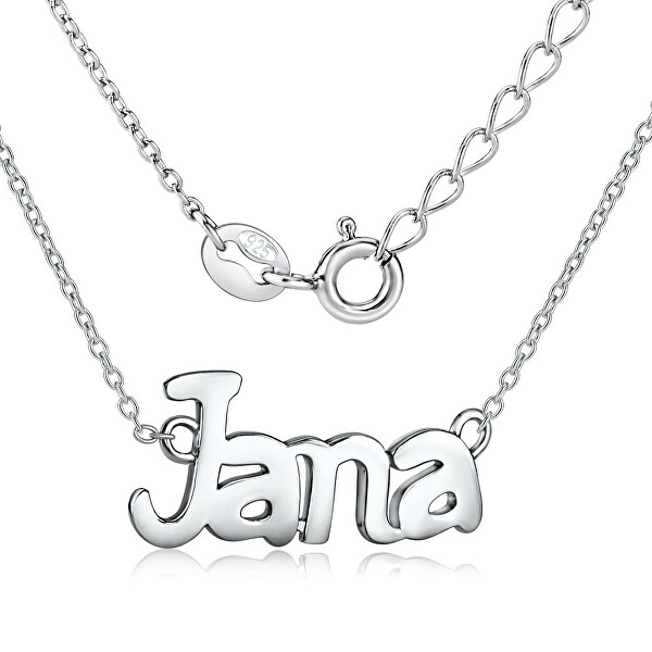 Strieborný náhrdelník s menom Jana JJJ1860-JAN