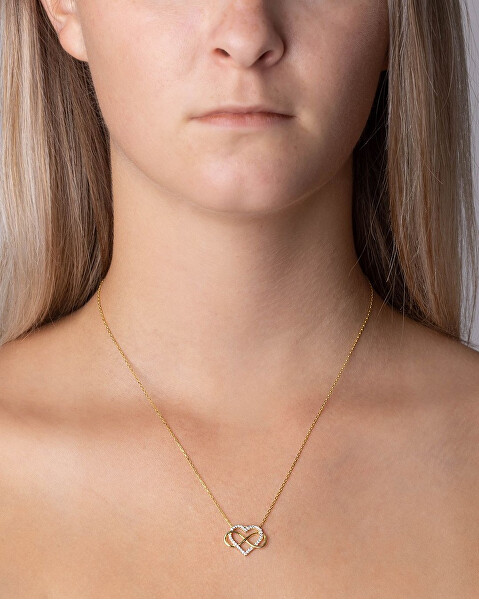 Collana d’argento placcata in oro Belisa Infinitys Brilliance Zirconia PRGPK0068N