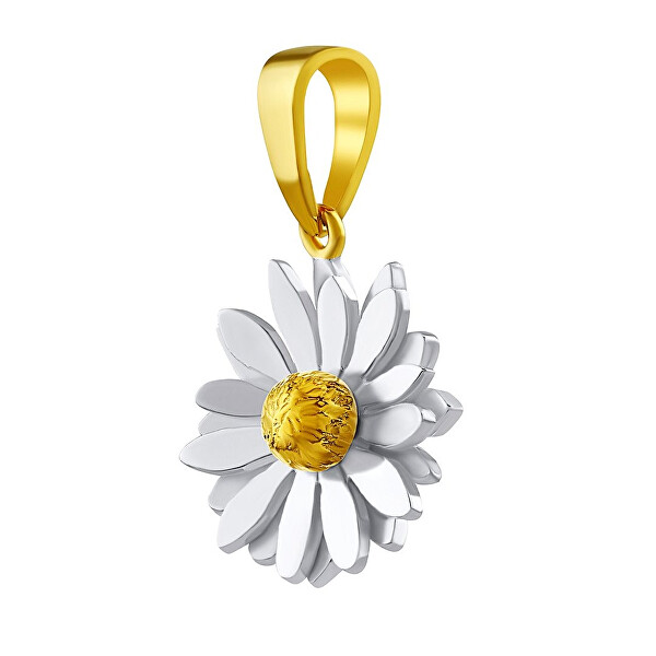 Stříbrný přívěsek Sedmikráska zlacená 18kt. zlatem KRN1106PGP