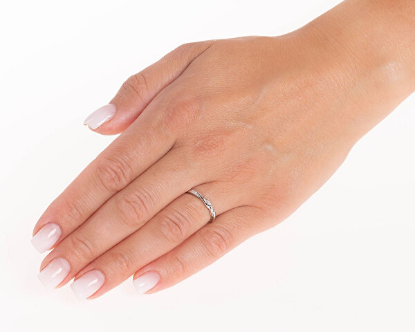 Stříbrný prsten Asumi pletený s Brilliance Zirconia JJJ1295RW