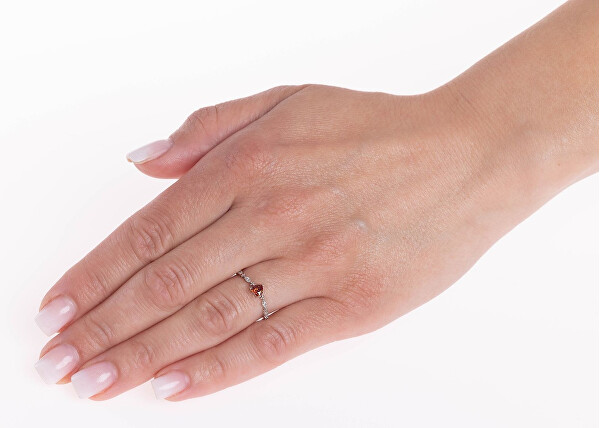 Stříbrný prsten s micro zirconia DCC08022RR